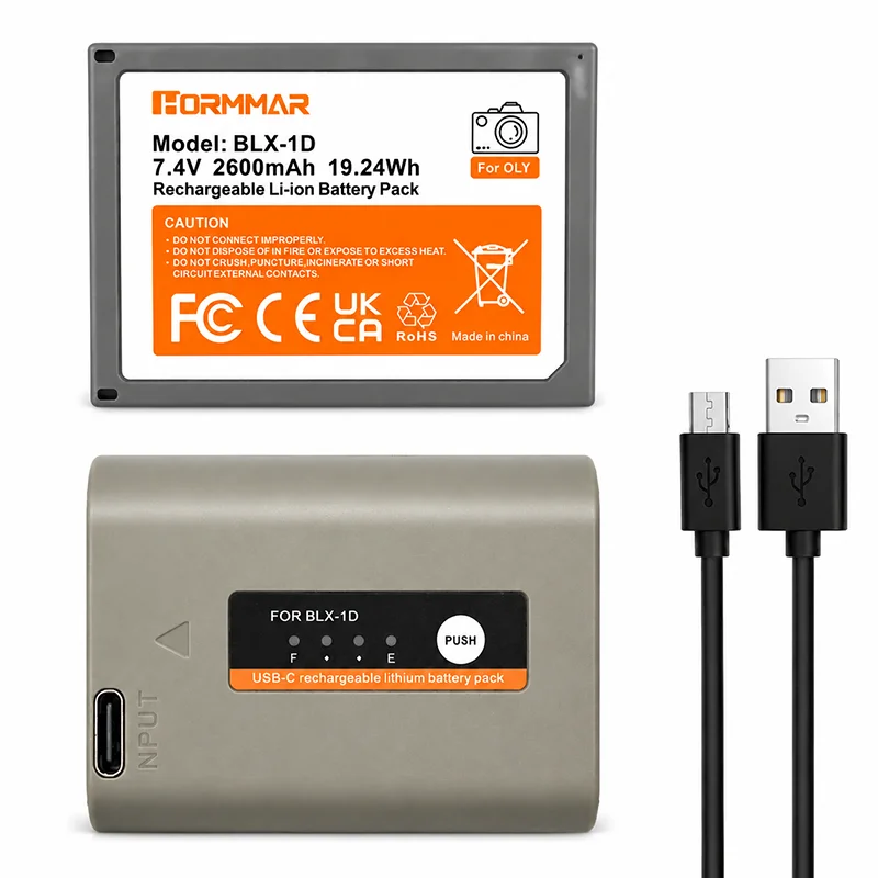 2600mAh BLX-1D Battery BLX-1 Lithium Battery For OM SYSTEM OM-1 OM-1 Mark II OM-5 Olympus E-M1 Mark III PEN-F Camera Battery
