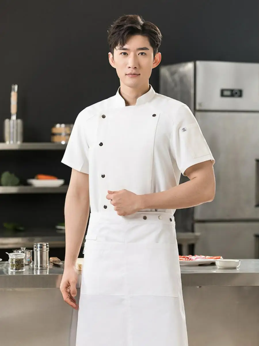 tunique-de-travail-pour-homme-a-manches-courtes-ideale-pour-la-cuisine-le-restaurant-l'hotel-la-patisserie-le-barbecue-resistante-aux-taches-collection-printemps-Ete