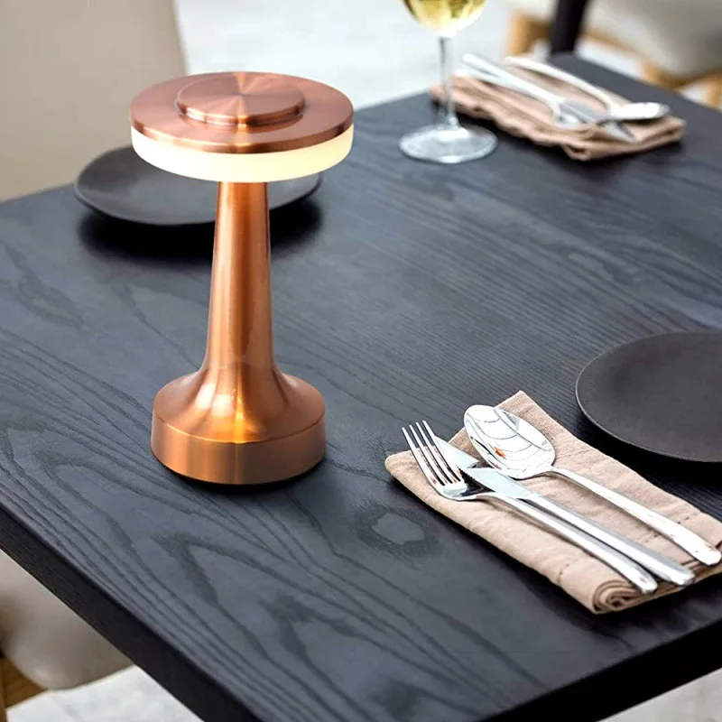 Touch Bar Desk Lamp USB Soft Light Night Lamp Wireless Portable Table Lamp LED European Atmosphere Lamp for Bar/Restaurant Decor