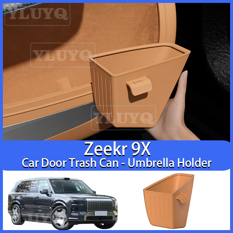 

ZEEKR 9X Car Trash Can, Umbrella Holder, Storage Box, Silicone Car Door Storage Box, Interior Accessories