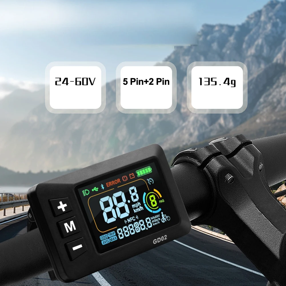 High Performance LCD Display for Electric Bikes (24 60 Volts) Strong ABS Material with Clear Visibility of Key Metrics