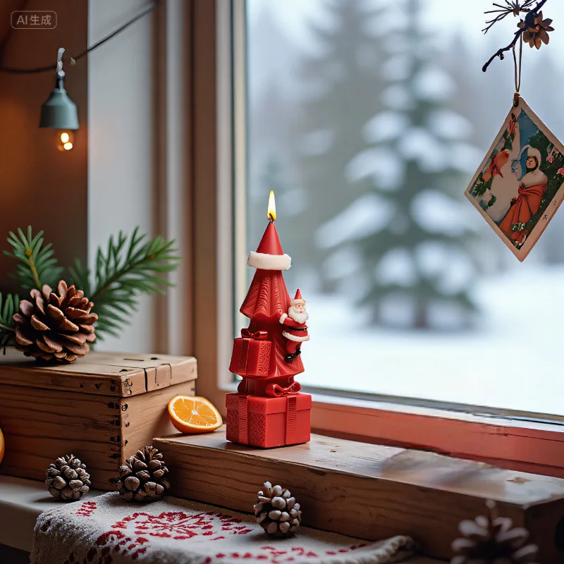 

Подарочная силиконовая форма для ароматических свечей Санта-Клауса, сделай сам, креативная подарочная форма Санта-Клауса, формы для свечей