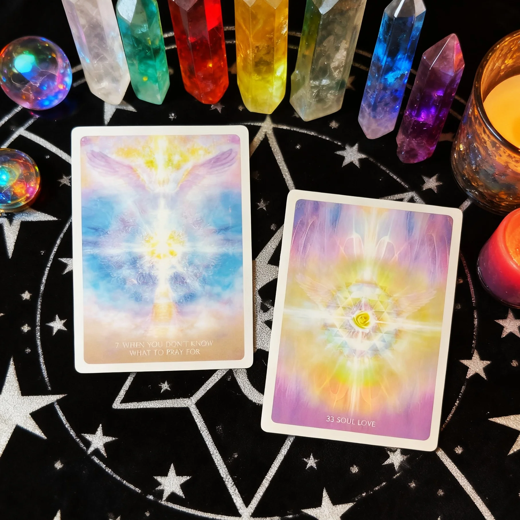 Jeux de cartes Oracle de guérison lumineuse angélique, 45 pièces, 10.5x6.5cm