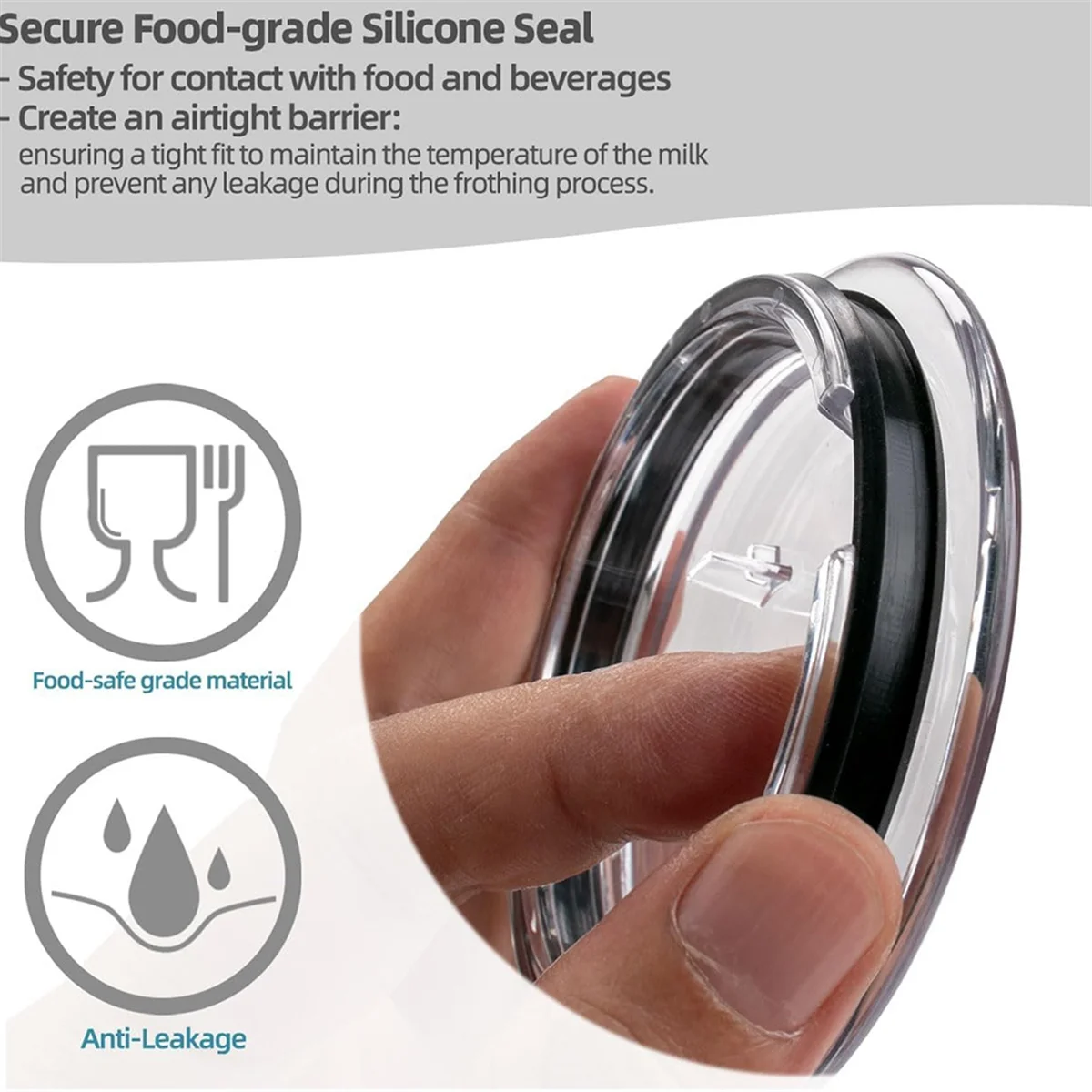 غطاء غطاء رغوة الحليب وقطع غيار الختم لآلات رغوة الحليب نسبرسو Aeroccino 3 3R 3593 & 3594 الساخن