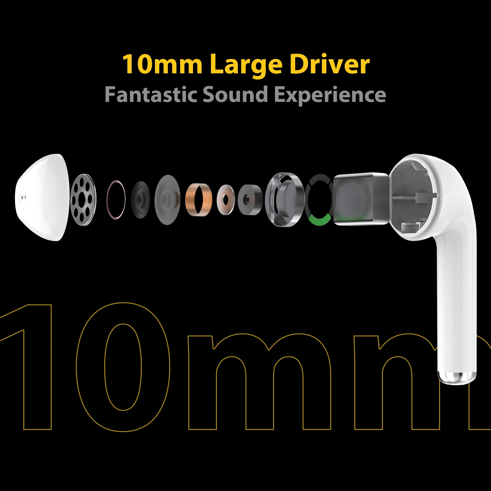 In Stock UMIDIGI AirBuds Bluetooth 5.0 TWS Earphones Wireless ENC Noise Reduction Headsets With Microphone Sports Headphones