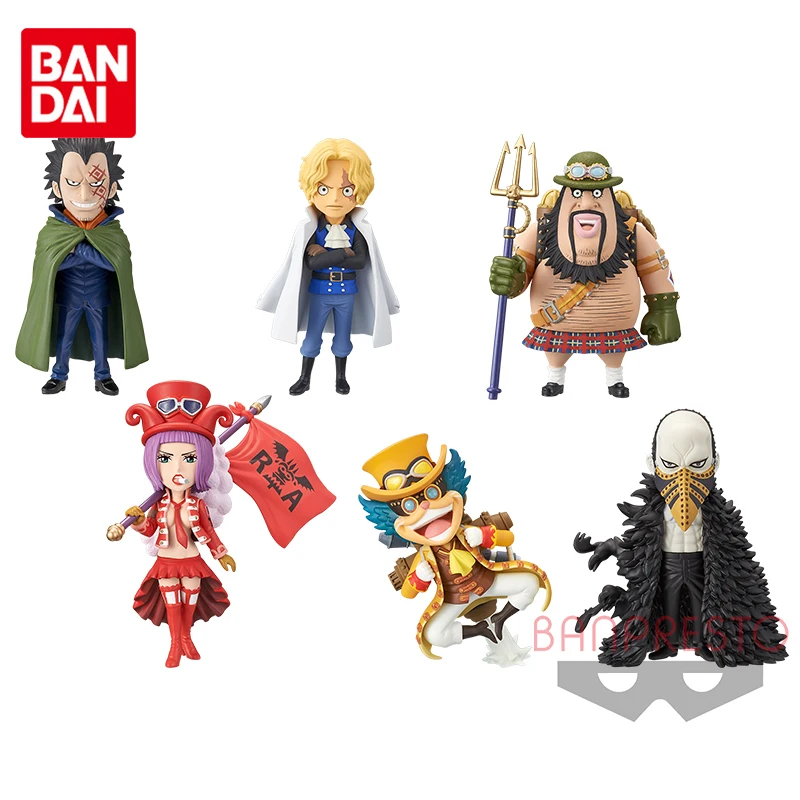 BANDAI WCF One Piece Revolutionary Army 01 Sabo Monkey.D.Dragon Betty Morley Crow Anime Action Figures Toys Kids Gifts