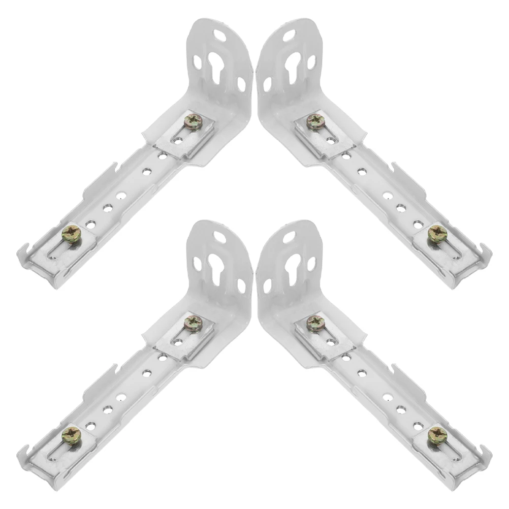 

4pcs Curtain Brackets Holder Heavy Duty Wall Mount Supports Track Accessories Drapery Rail Hardware