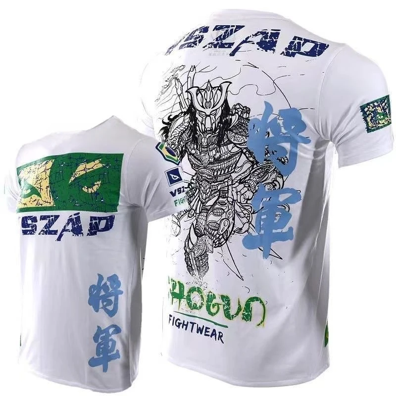 VSZAP Fight T-shirt Men\'s Short Sleeve Training Jiu-jitsu Running UFC Thai Boxing MMA Fitness Fighting Casual Wear Venom