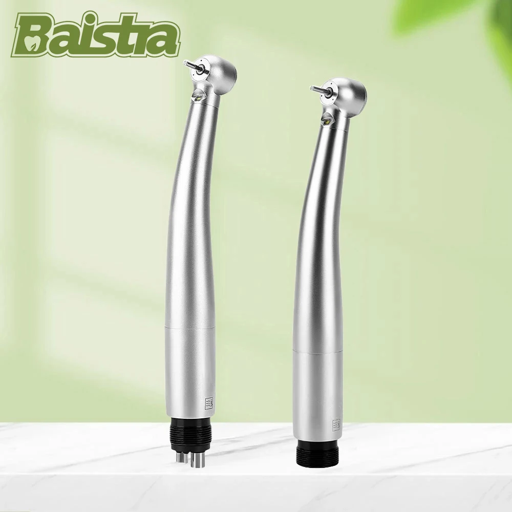 

BAISTRA Dental High Speed E-generator LED Self Power Handpiece Push Button Ceramic Bearing Triple Spray 2/4 Holes Optional