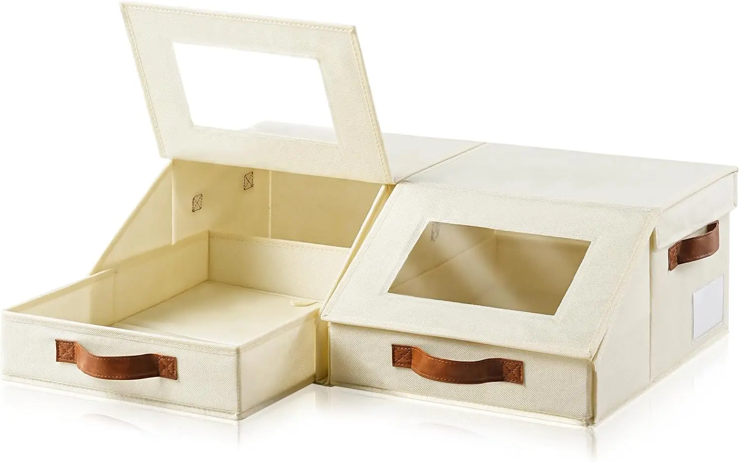 

Штабелируемые органайзеры для шкафов, складные тканевые ящики для хранения нижнего белья, одежды и головных уборов — компактное решение для гардероба