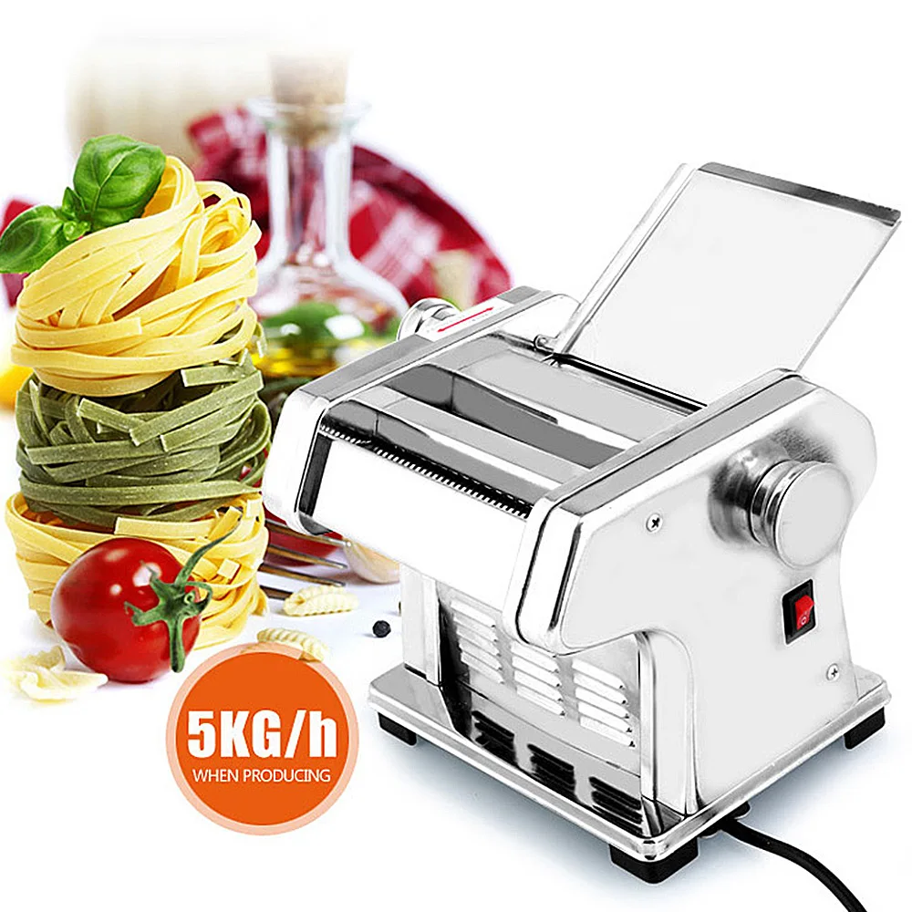 Electric Pasta Machine Stainless Steel Noodle Maker Food Processor Household Noodle Machine Dumpling Pressing Wrapper Machine