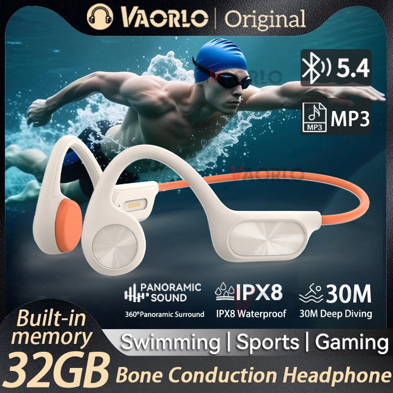 

# Bluetooth 5,4 Наушники с костной проводимостью IPX8 Водонепроницаемые HIFI Стерео + MP3 32 ГБ Плеер Беспроводная гарнитура Спортивные наушники для плавания