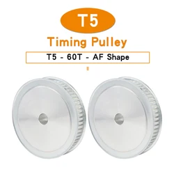 Alloy Wheels T5-60T Bore Size 8/10/12/14/15/16/17/18/19/20/22/25mm Motor Pulley Teeth Pitch 5mm For T5 Width 10/15mm Rubber Belt