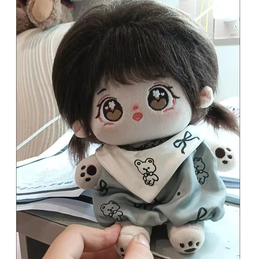 20cm Plush Doll Clothes Set, Cute Sweet Style Spring Autumn Outfit, High Quality No Attribute Cotton Doll Dress Up Costume, Kawa