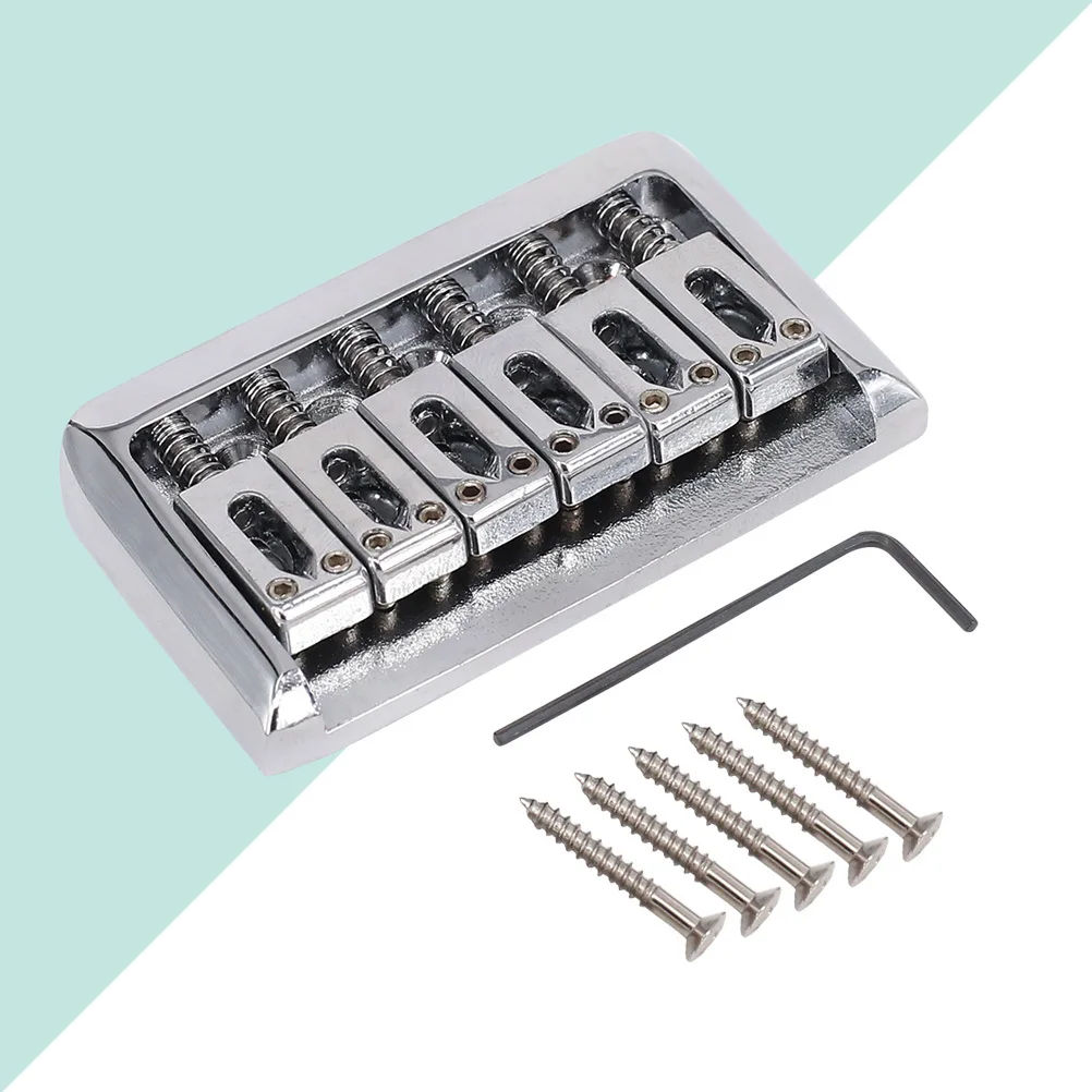

1pcs Electric Guitar Bridge Plate 65Mm Steel Fixed Saddle For Intonation Adjustment Durable Guitar Hardtail Bridge Parts