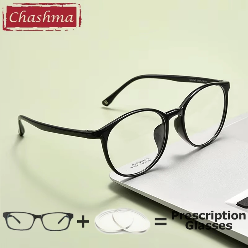 Women TR90 Glasses Prescription Lenses Myopia Degree Fashion Light Optical Recipe Reading Glasses Round Men Teens Eyeglasses