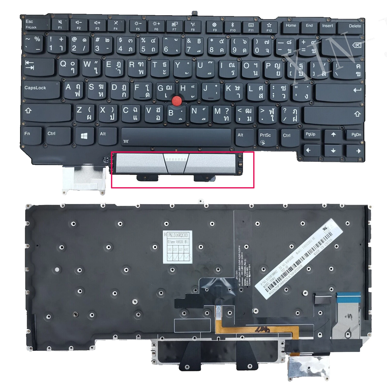 

Thailand Backlit Laptop Keyboard for Lenovo ThinkPad X1 Carbon 5th Generation (20HQ20HR20K3)