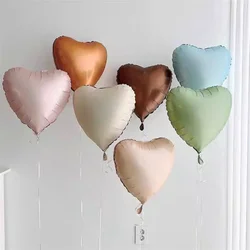 Ballons à hélium en feuille de chaleur crème, vert sauge, rose, bleu, marron, cœur, Globos pour anniversaire, fête préChristophe, ouvertement, 18 po, 3 pièces, 5 pièces