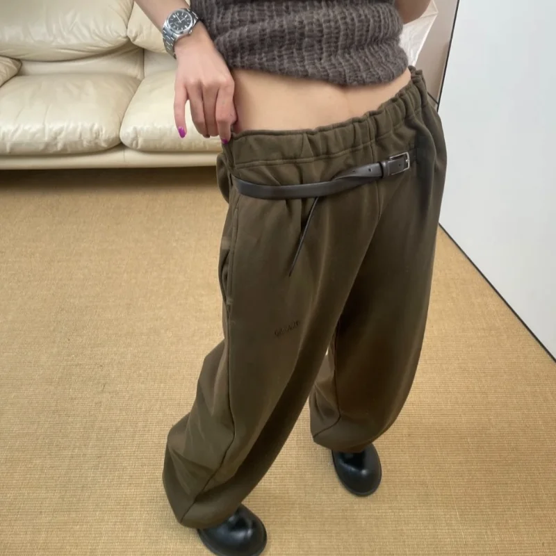 

Removable Belt Wide Leg Casual Pants