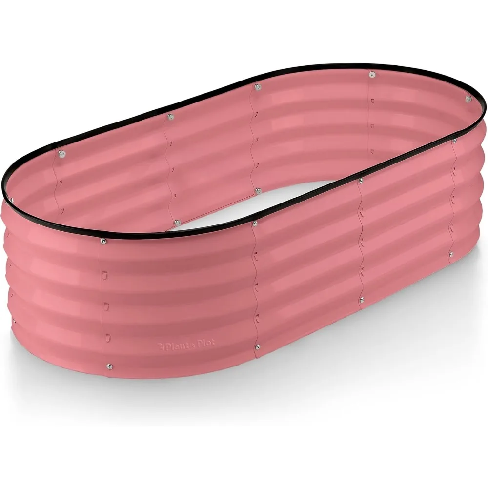 أسرة حديقة مرتفعة مجلفنة مطورة بالكامل في الهواء الطلق // 4 × 2 × 1 قدم أغطية مرتفعة لزراعة البستنة والخضروات والزهور #1