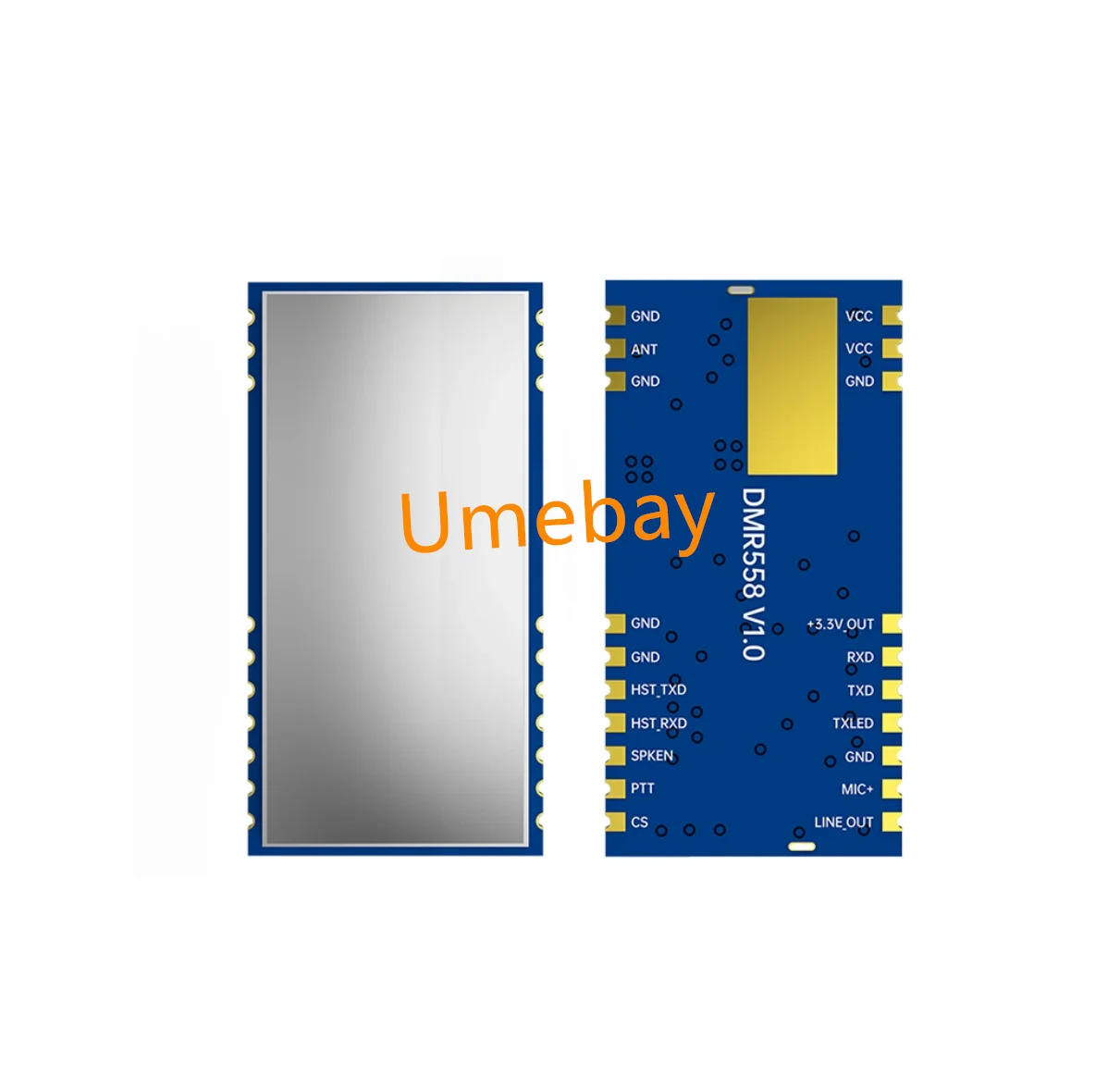 1 piece, integrated circuit, dual time slot 4W high-power UV dual frequency digital analog walkie talkie module DMR558, supporti