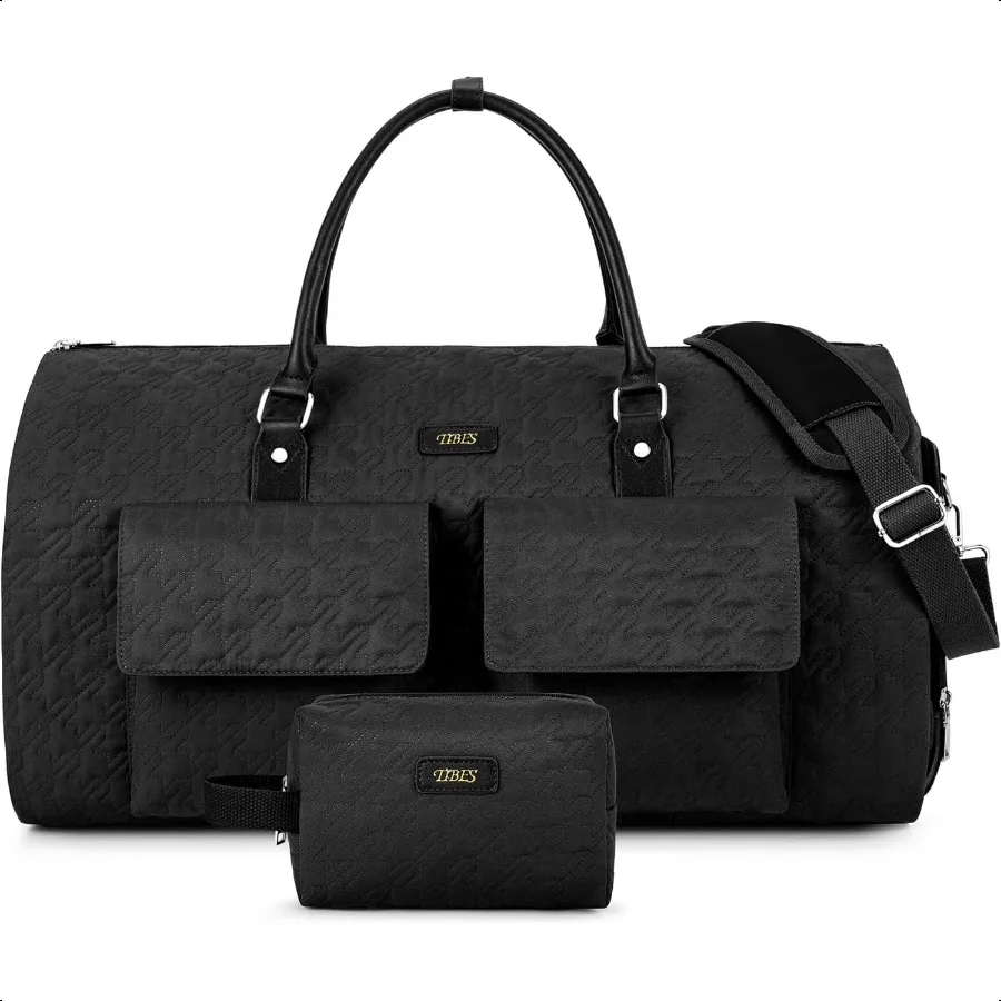 

Garment Bag for Travel With Toiletry Bag Convertible Carry On Weekender Bag Large Travel Duffel Bags for Women 2 in 1 Hanging S