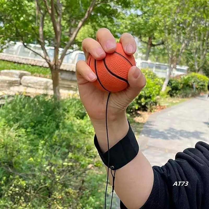A Bouncy Ball Hand Bouncy Wrist Elastic Wrist Balls Hover Soccer Wristband Toys For Wrist Line Balls Kids Outside Toys Durable