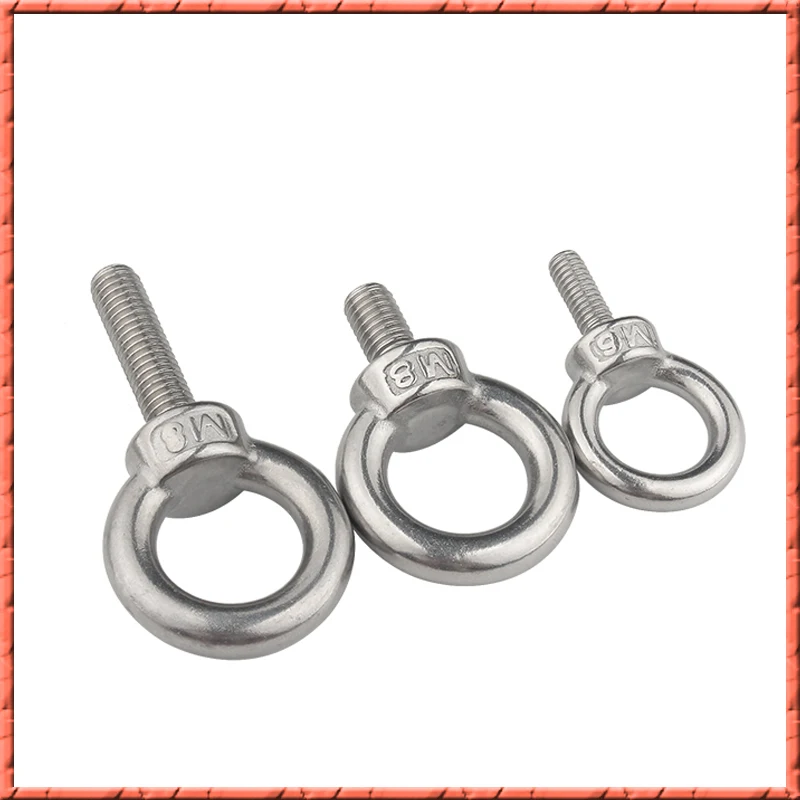 1-10pcs/lot M3~M20 Stainless Steel Ring Screw Nut Nail Ring With Ring Lifting Ring Screw Nut Bolt Ring Extension Screw