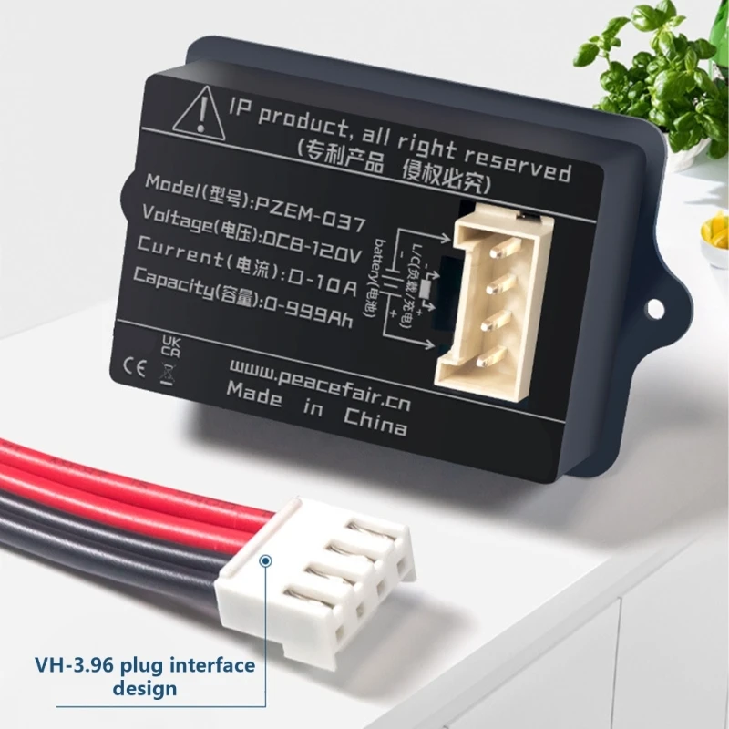 Coulometer 8-120V 10A Battery Monitors Digital Voltmeter Ammeter Battery Capacity Coulomb Counter Meter