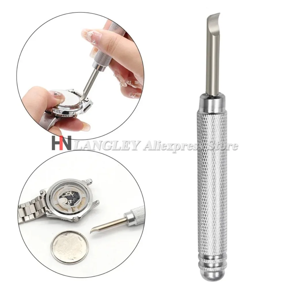 1Pcs Watchmaker Screw Pry Tool Metal Battery Change Press Remover Watch Back Case Opener Repair Tool for Watchmakers Accessories