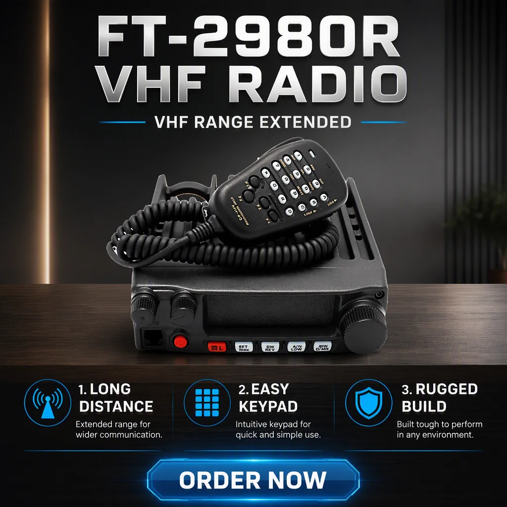 Yaesu FT-2900R VHF 136-174MHz 75W FM Digital Mobile Radio Car Taxi Mobile Use 200 Channels 20-40Km Range