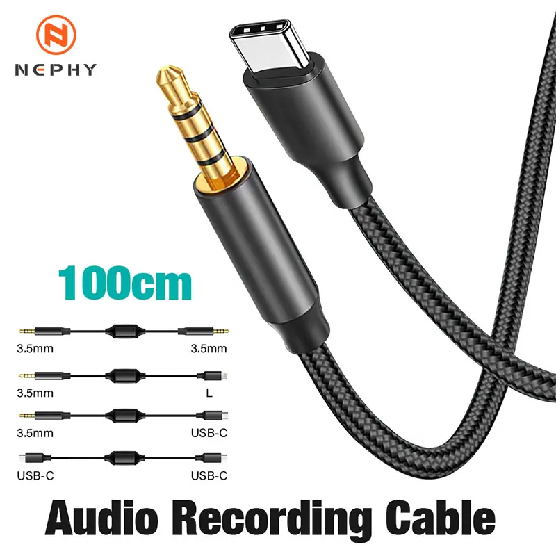 Transfer Cable Bidirectional Recorder For Internal Recording Of Mobile Phone 3.5mm usbc Pairs Of Recorded Lines For Remote Calls