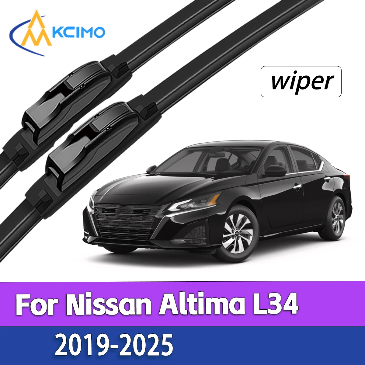 

2Pcs Silent Smooth Rubber Wiper Set Fit Nissan Altima L34 2019-2025 Windscreen Parts