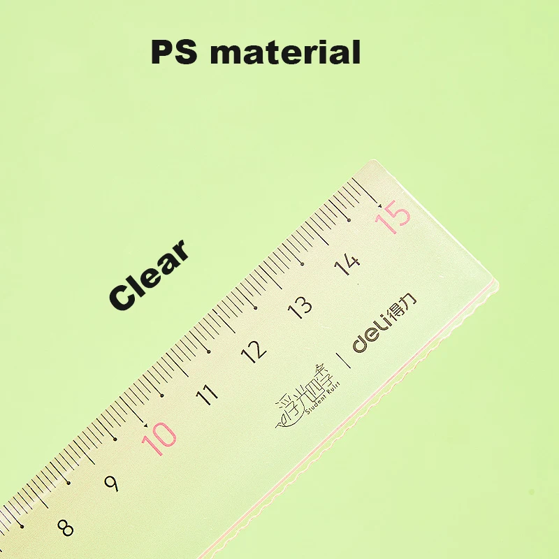 デリカワイイグラデーション定規セット、多機能コンビネーション定規、三角形分度器合金、子供用図面、文房具、4 in 1