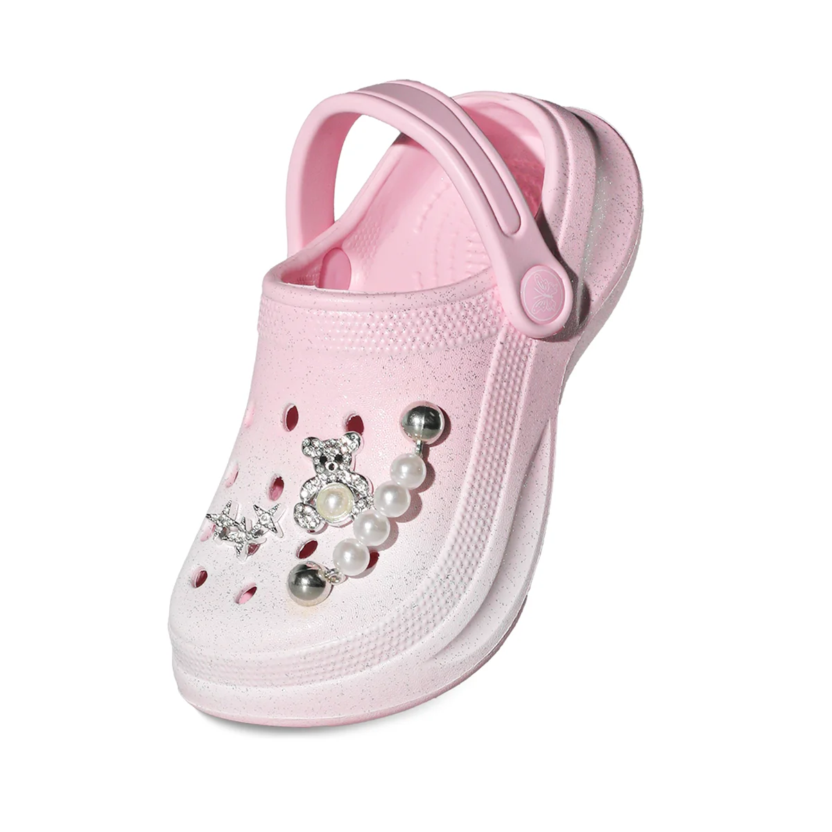 Glitzernde Clogs und Pantoletten für Kinder, leichte EVA-Gartenschuhe, rutschfeste Sandalen, atmungsaktive Slip-On-Schuhe für drinnen und draußen 168 – Detail 8