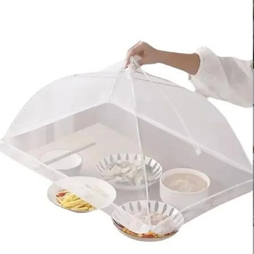 

Food Cover Mesh Folding Washable Flies Tables Cover Insect Proof Protective Dish Covers Home Kitchen Storage Accessaries