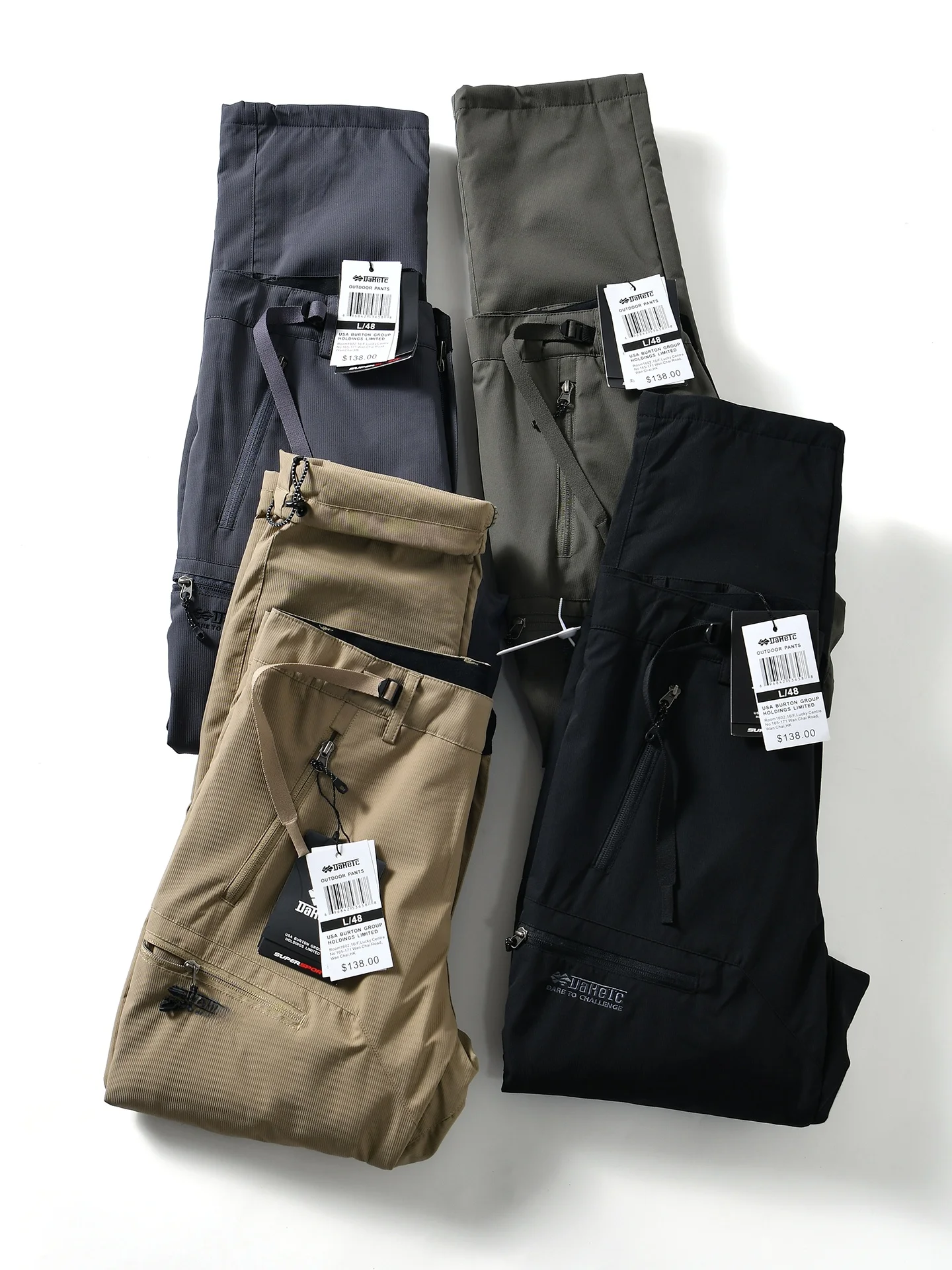 North America Cow Goods 3D Tailoring Windproof Water-resistant Fleece Lined Thick Outdoor Casual Pants for Men