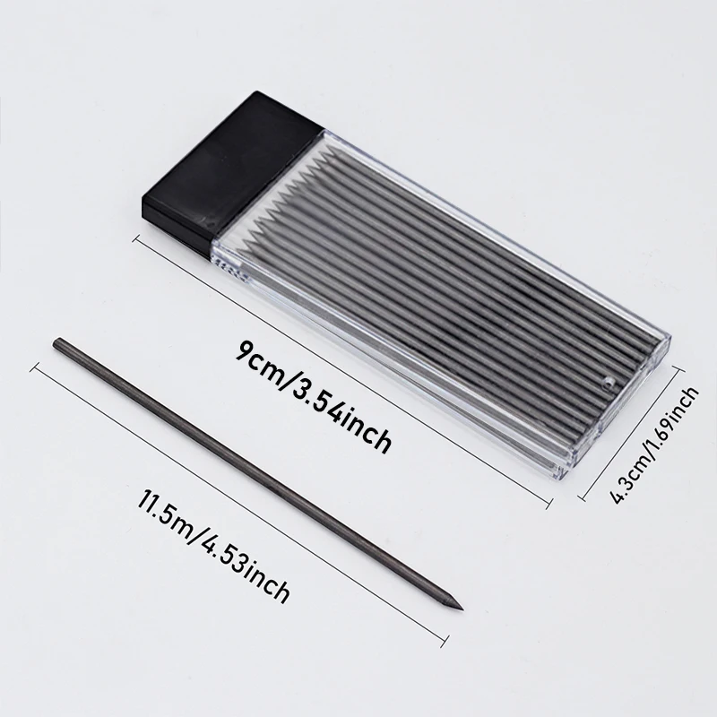 2.8mm Deep Hole Carpenter Mechanical Pencils or 3 Box Refill Leads, Plastic Pen Cap, For Architect Woodworking Marking Tool view 6