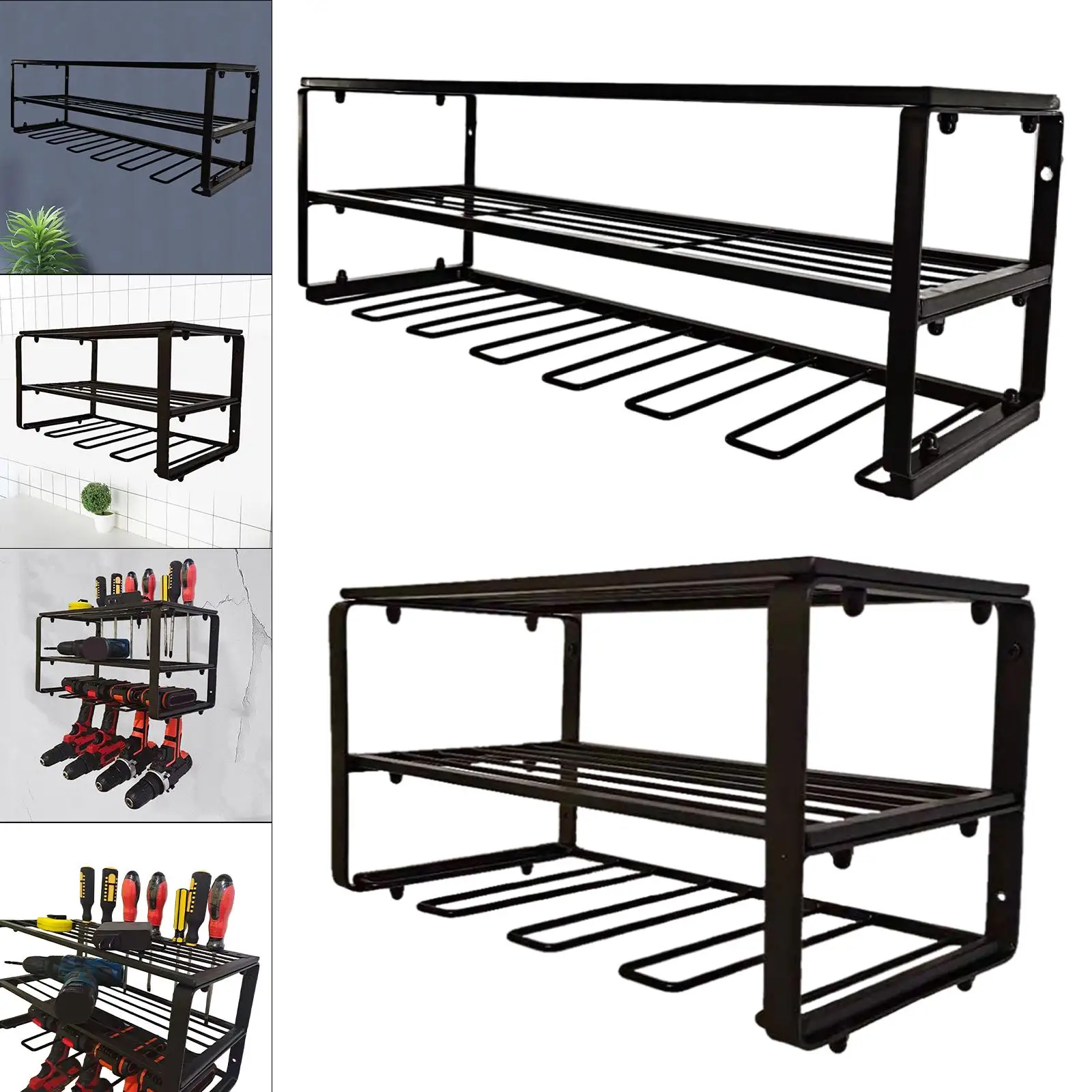 Tool Organizer Rack Screwdriver Pliers Wall Mounted for Workshop Garage Screwdriver, Pliers and Hammers Storage,