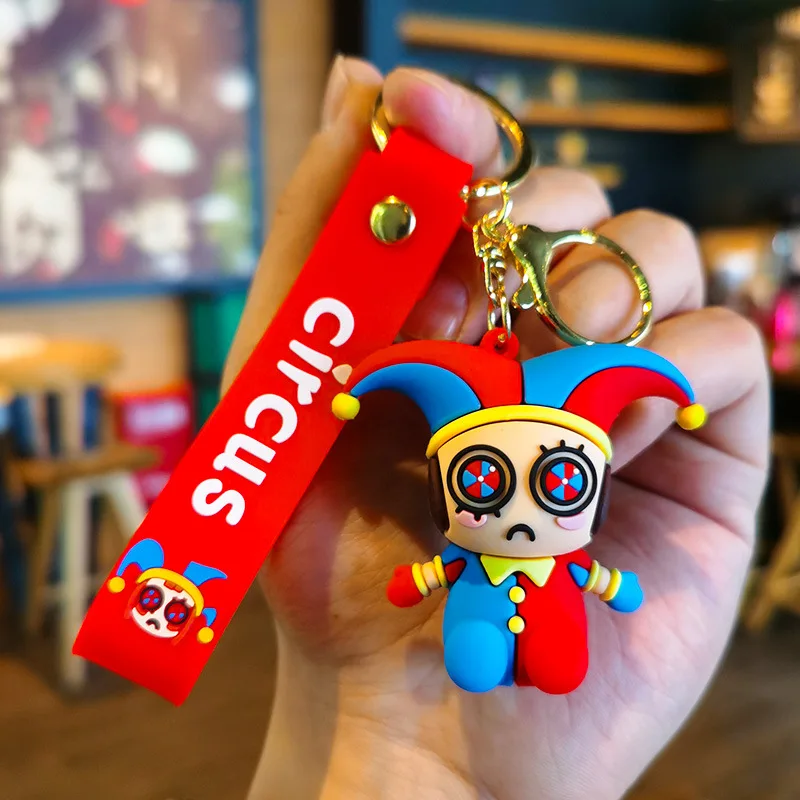 New model Cartoon The Amazing Digital Circus Figure Keychain 3d Pvc Digital Circus Pomni Jax  Keychain For Boy Girls Birthday - view 4