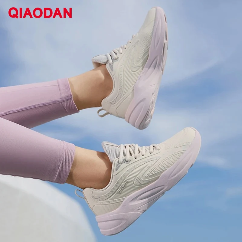 

QIAODAN Women's Waterproof NonSlip Running Shoes 2025 Autumn Lightweight Leather Soft Sole Shock-Absorbant Sneakers XM46230212B