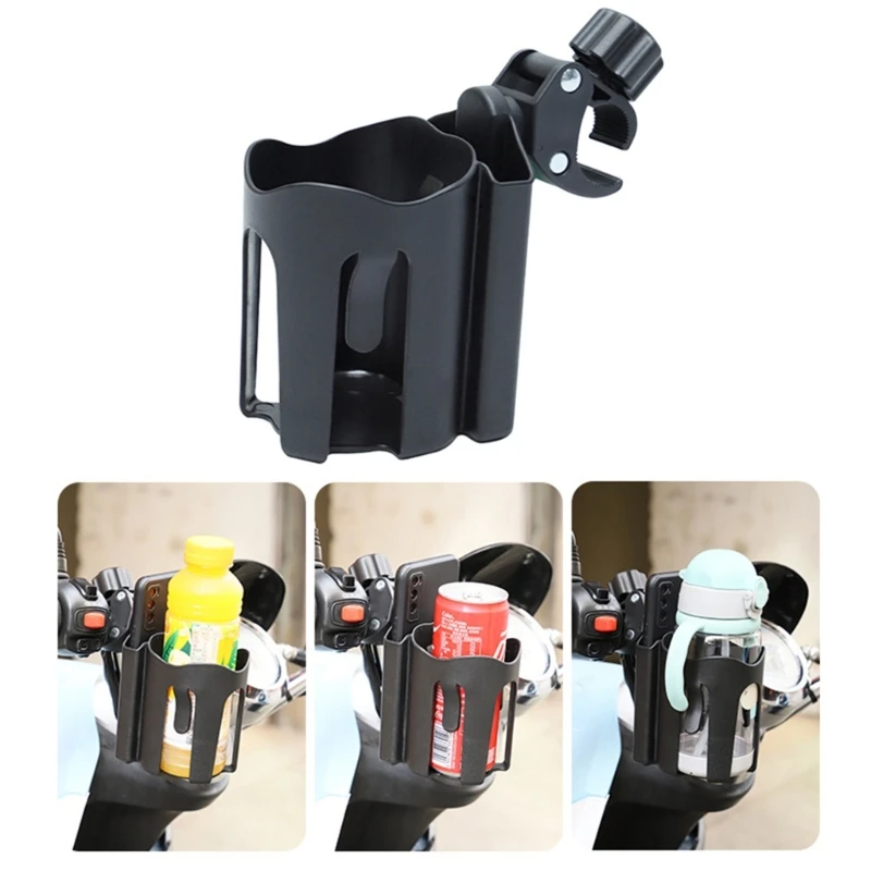 L5YF 2 In 1 Baby Kinderwagen Tasse Halter mit Telefon Halter Universal 360 Drehbare Milch Flasche Lagerung Rack Trolley Zubehör