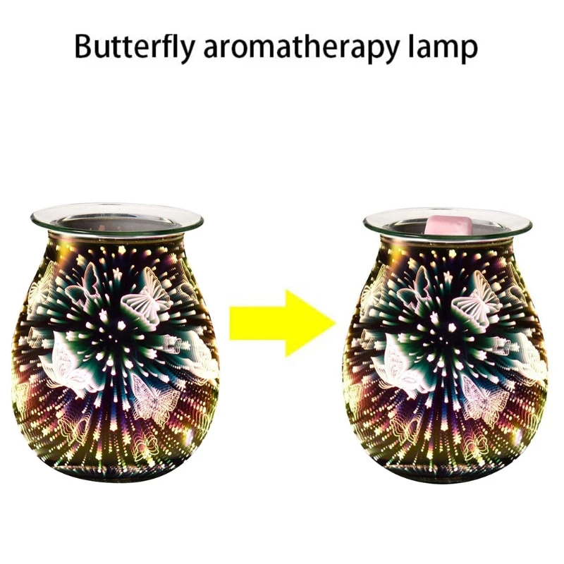 3D زجاج كهربائي رائحة الناشر الألعاب النارية مصباح رائحة، للهواء النقي، مزيل الروائح الكريهة