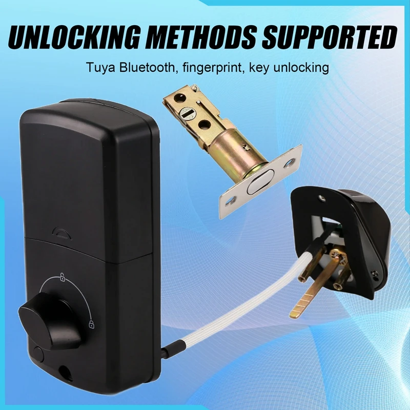 Electronic Door Lock for Tuya Intelligent Lock Keyless Entry Digital Door Lock Smart Deadbolt with Fingerprint-A23R