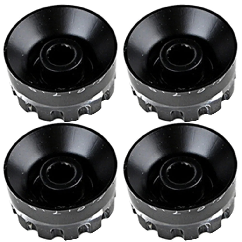 

4Pcs Practical Guitar Volume Caps Durable Anti-Aging Material Easy Installation for Electric Guitars and Basses