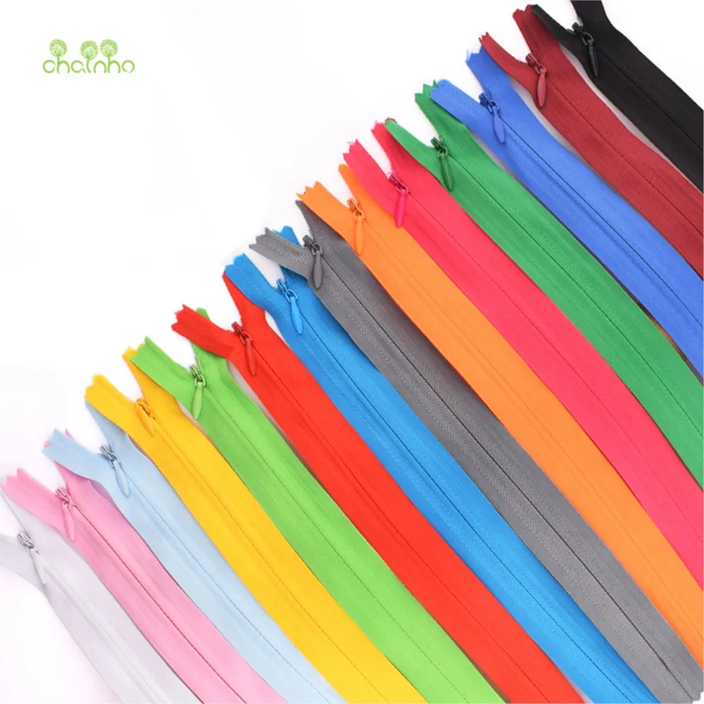 Chainho,3# Nylon Coil Invisible Zipper,For Pillow,Dress,Bags,Trousers Side,Skirt,DIY Handmade Accessories,Length 23cm,14 Pieces