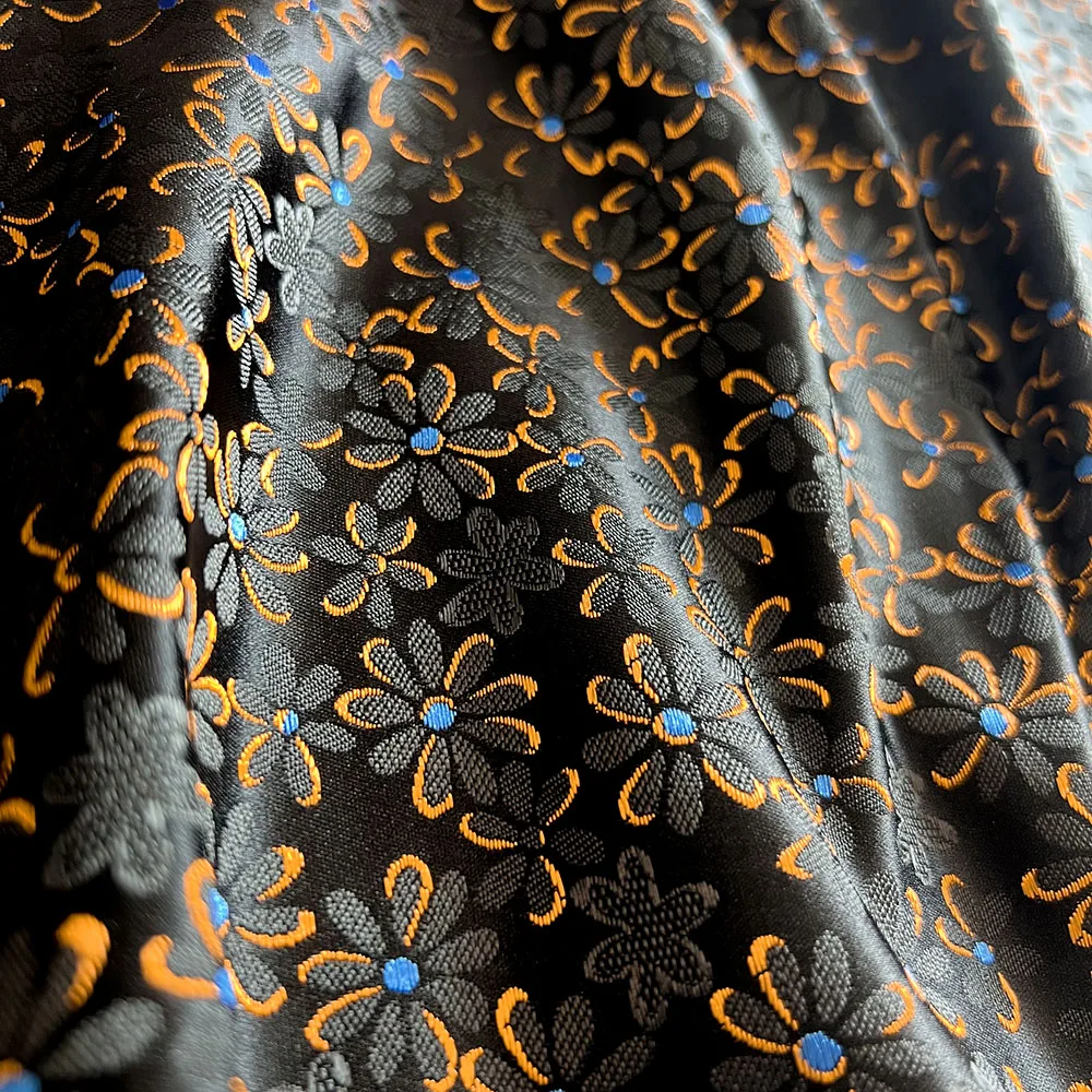 

Damask Satin Brocade Jacquard Fabric Vintage Floral Vein For Sewing Coat Curtain Tablecloth Sofa Cushion And Skirt Clothing