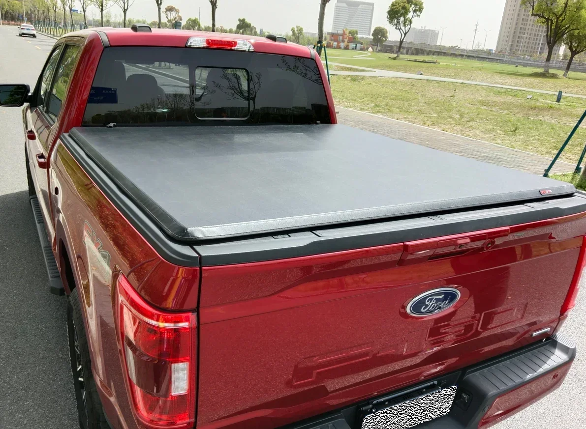  SF Series Soft Tri Fold Truck Pickup Bed Tonneau Cover for Nissan Titan 6.5' Bed 2004-2015