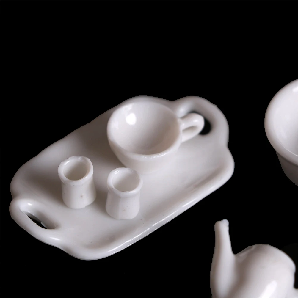 10 stuks poppenhuis miniatuur ware theeservies model mini eetwaren theeservies schotel kop plaat poppenhuis decor accessoires-speelgoed