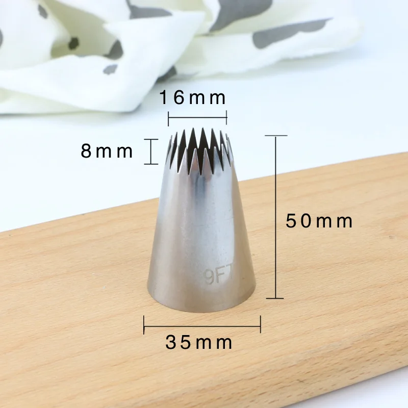 1PC #9FT Large Cookie Pastry Nozzles Cake Decorating Tools Flower Icing Piping Nozzle Set Cream Cupcake Tips Baking Accessories image 4